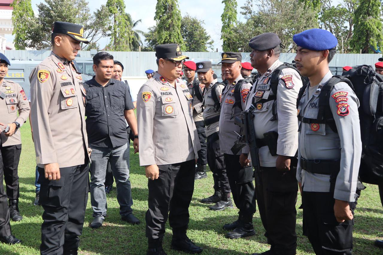 Wakapolda Papua Pimpin Apel Pergeseran Pasukan Pengaman TPS Di Wilayah Hukum Polres Merauke