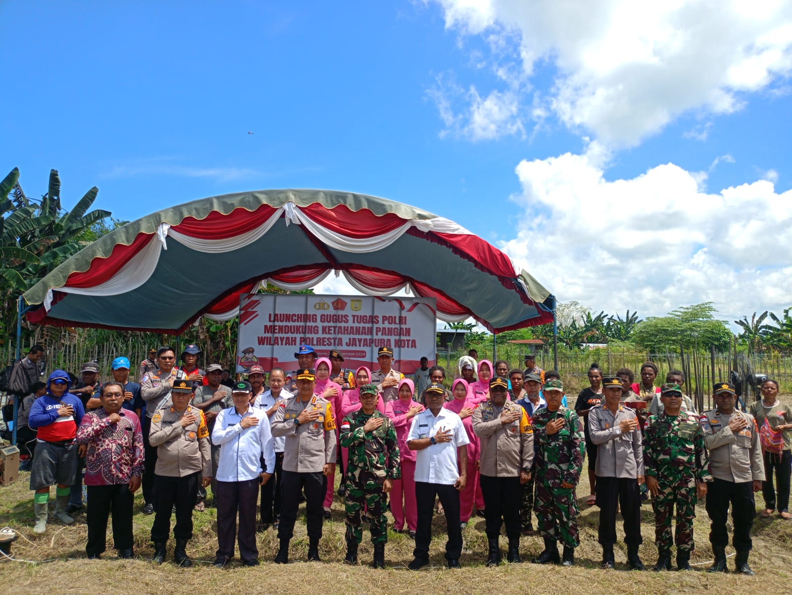 Pemerintah Kota Jayapura Apresiasi Polri Dukung Program Gerakan Nasional Melalui Ketahanan Pangan