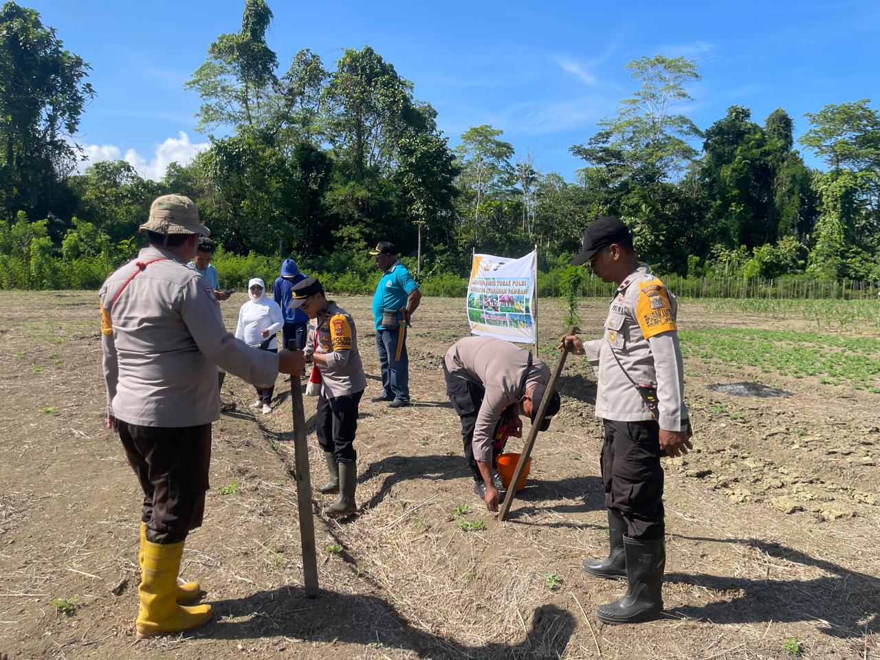 Polsek Nimbokrang Gelar Launching Gugus Tugas Polri Dukung Ketahanan Pangan